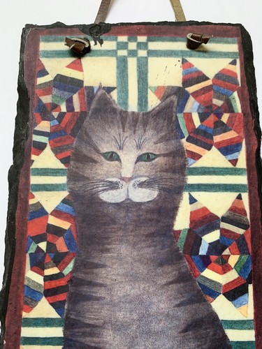 Cat wall art - on, black